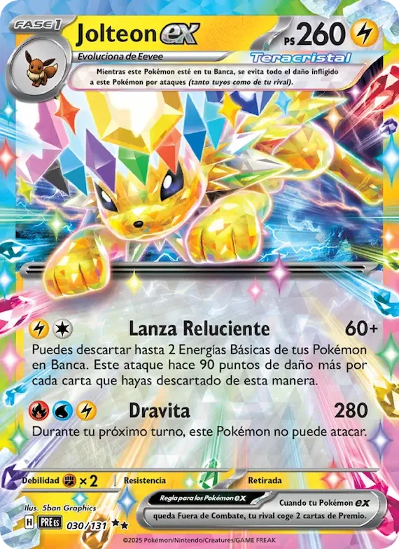 Jolteon ex 30 – Evoluciones Prismáticas
