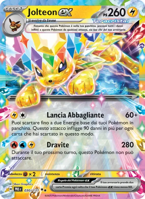 Jolteon-ex 30 – Evoluzioni Prismatiche