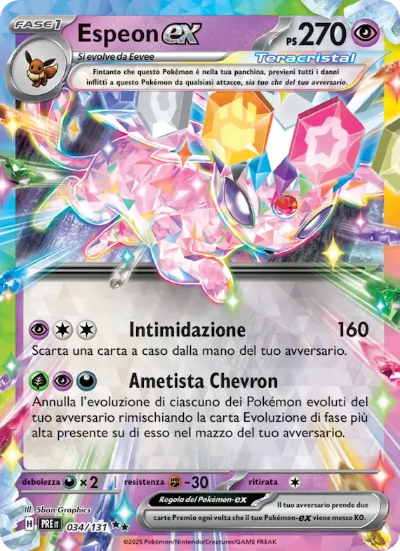 Espeon-ex 34 – Evoluzioni Prismatiche