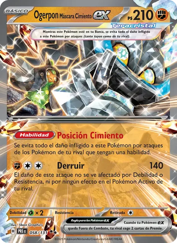 Ogerpon Máscara Cimiento ex 58 – Evoluciones Prismáticas