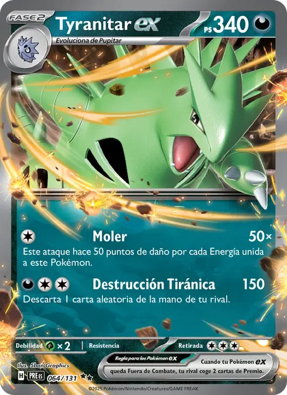 Tyranitar ex 64 – Evoluciones Prismáticas