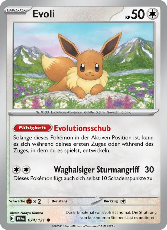 Evoli 74 – Prismatische Entwicklungen