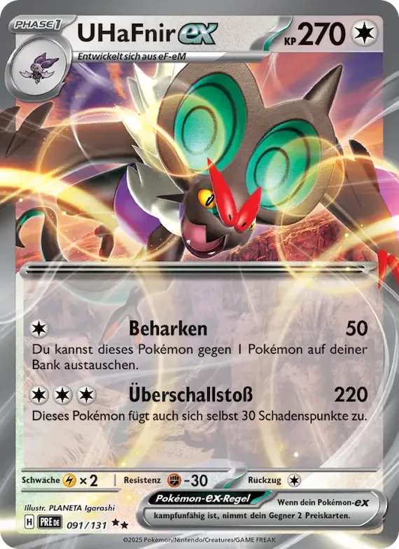 UHaFnir-ex 91 – Prismatische Entwicklungen