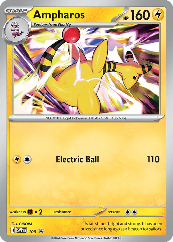 Ampharos #109 – Scarlet & Violet Promo Cards