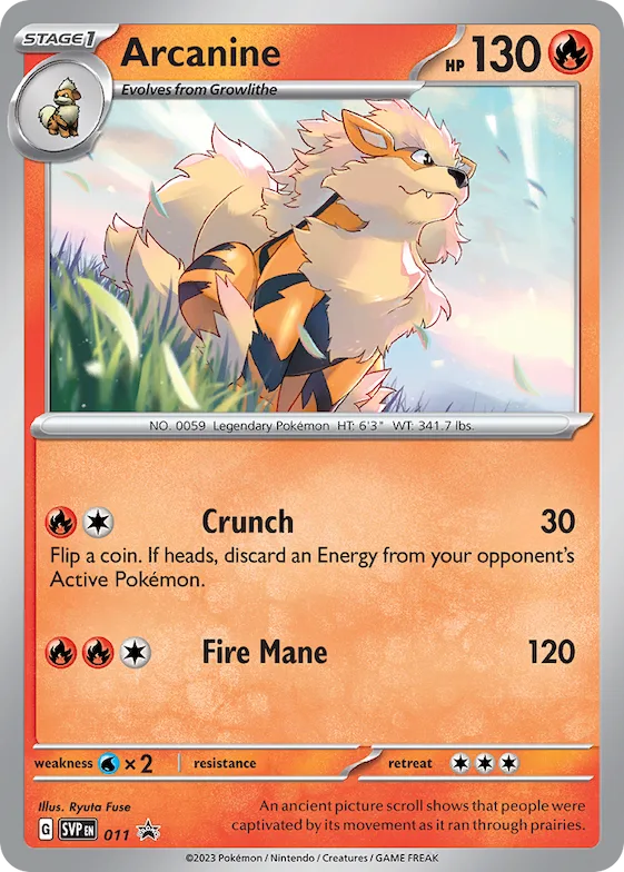 Arcanine #11 – Scarlet & Violet Promo Cards