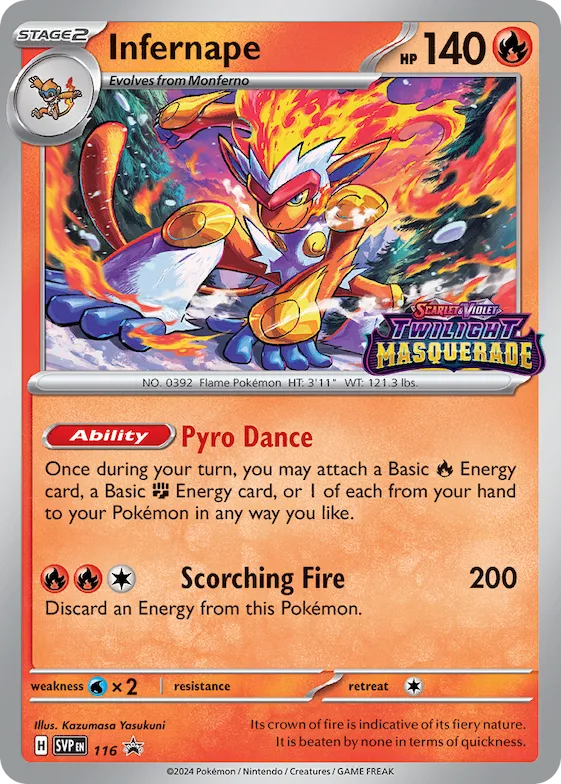 Infernape #116 – Scarlet & Violet Promo Cards