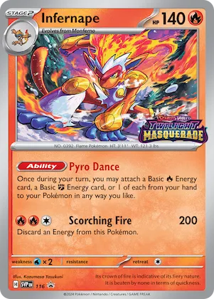 Infernape #116 – Scarlet & Violet Promo Cards