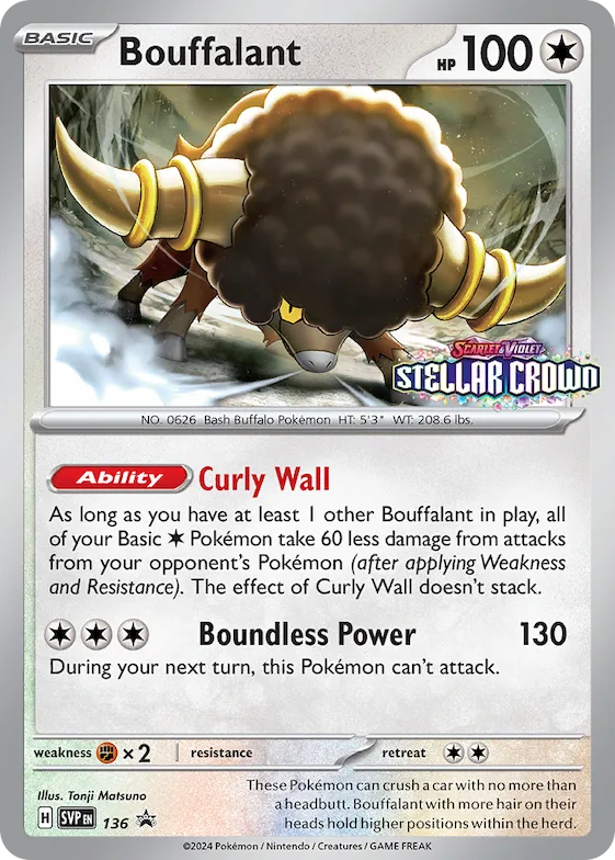 Bouffalant #136 – Scarlet & Violet Promo Cards