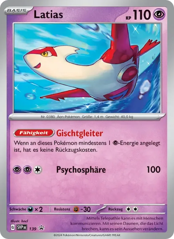 Latias 139 – SVP Black Star Promos