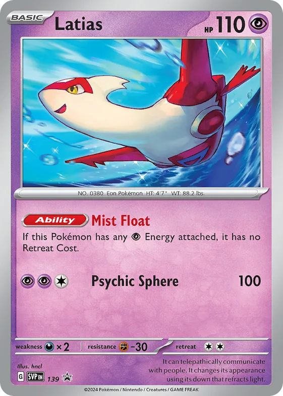 Latias #139 – Scarlet & Violet Promo Cards