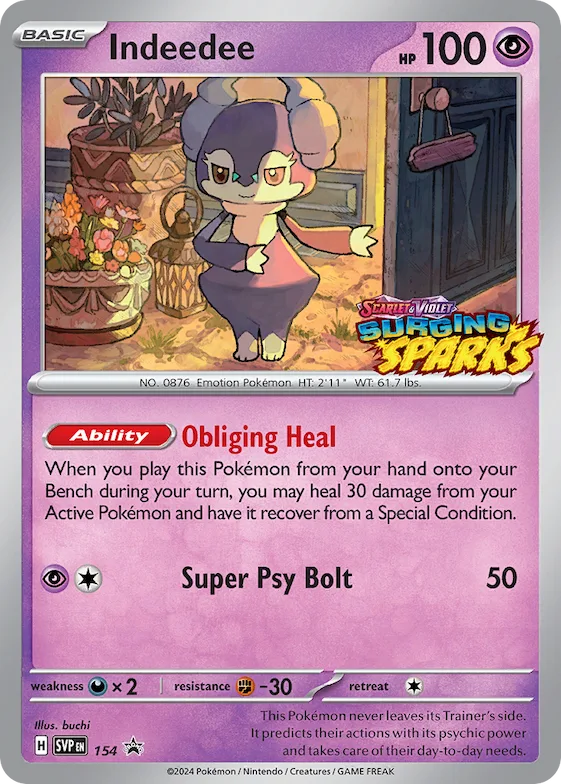 Indeedee #154 – Scarlet & Violet Promo Cards