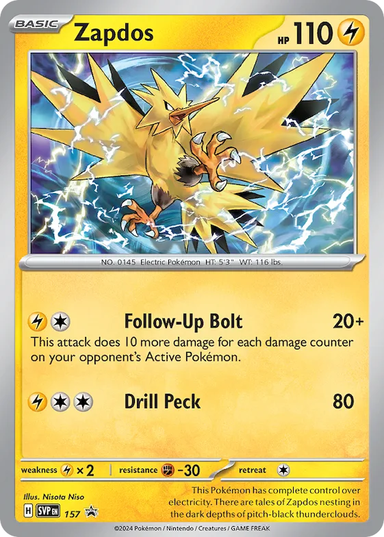 Zapdos #157 – Scarlet & Violet Promo Cards