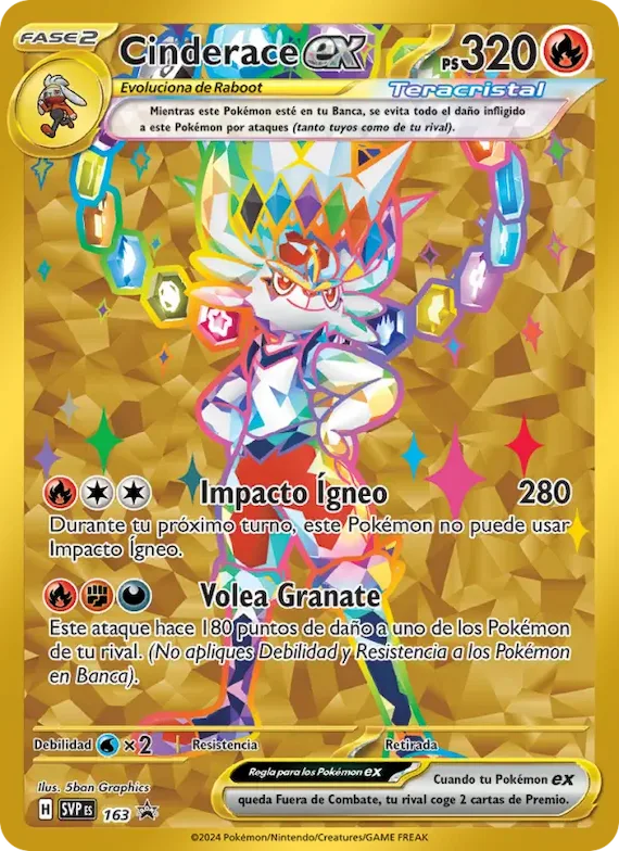 Cinderace ex 163 – SVP Black Star Promos