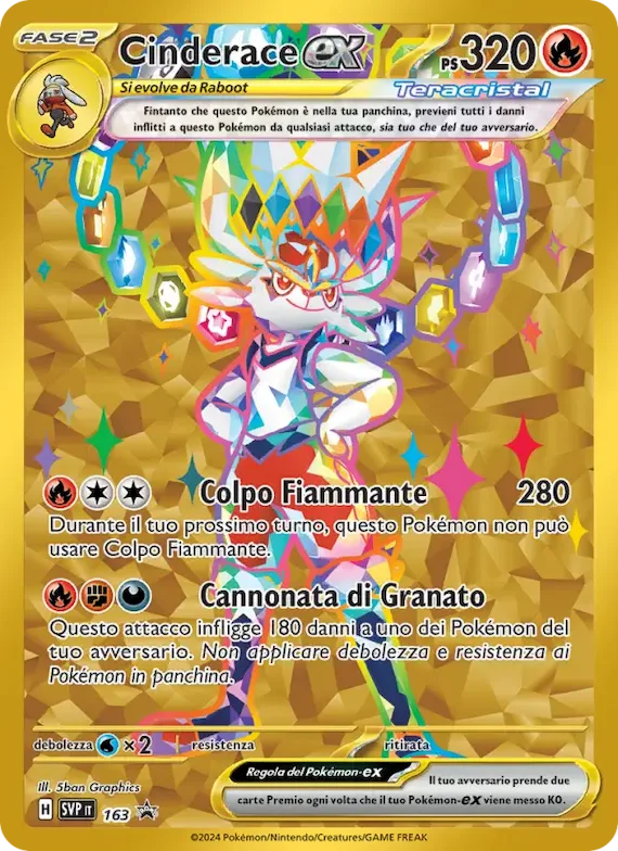 Cinderace-ex 163 – SVP Black Star Promos