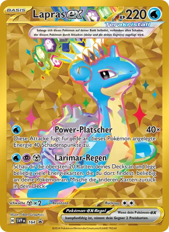 Lapras-ex 164 – SVP Black Star Promos