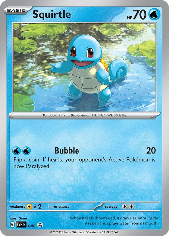 Squirtle #48 – Scarlet & Violet Promo Cards