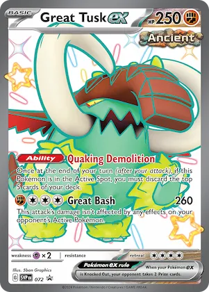Great Tusk ex #72 – Scarlet & Violet Promo Cards