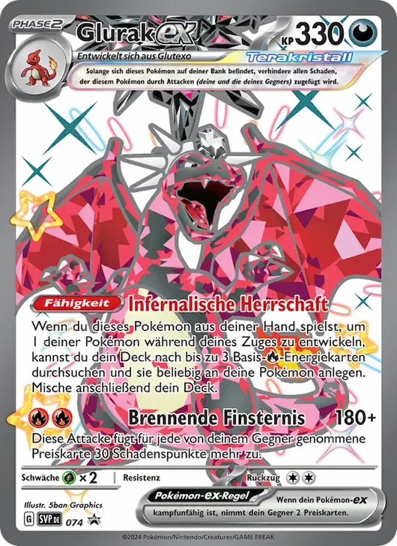 Glurak-ex 74 – SVP Black Star Promos