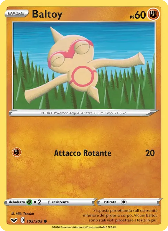 Baltoy 102 – Spada e Scudo