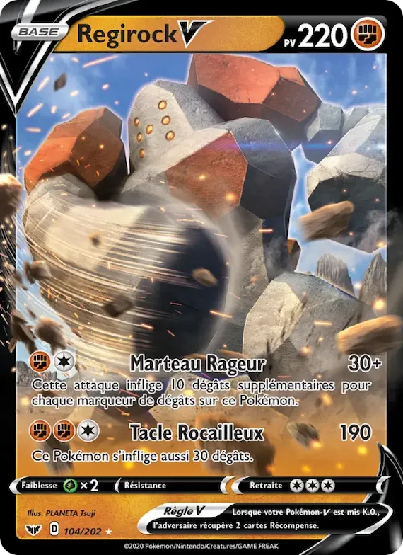 Regirock V 104 – Épée et Bouclier