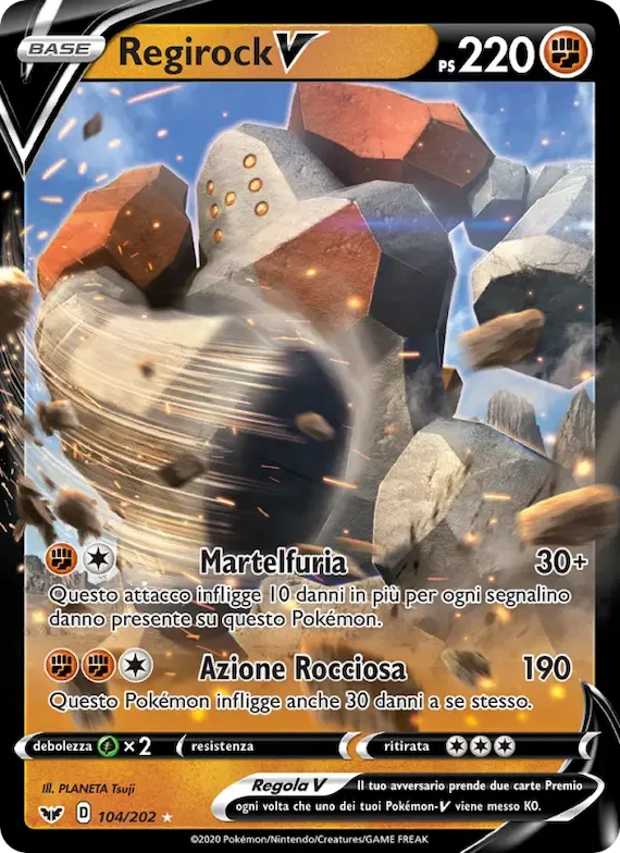 Regirock V 104 – Spada e Scudo