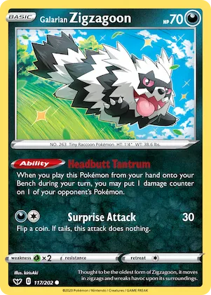Galarian Zigzagoon #117 – Sword & Shield