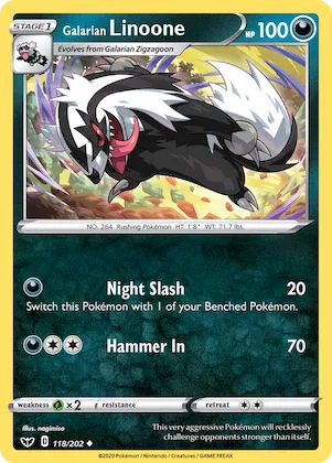 Galarian Linoone #118 – Sword & Shield