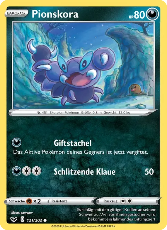 Pionskora 121 – Schwert & Schild