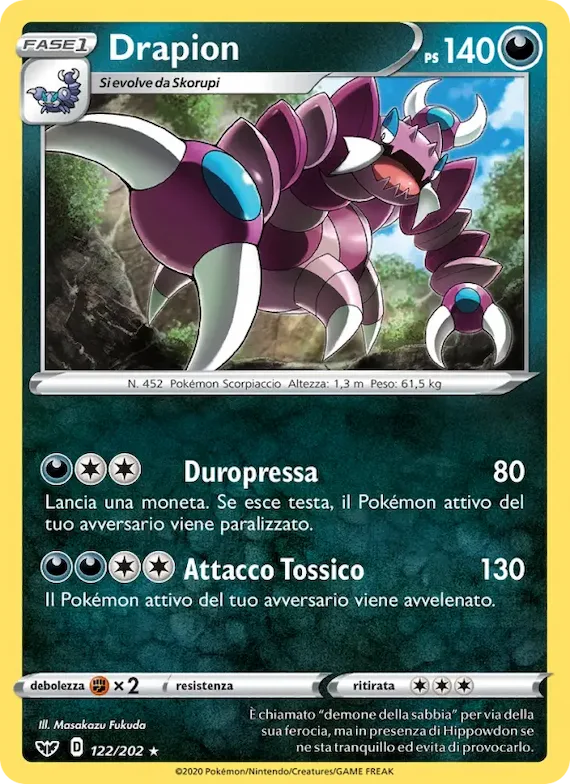 Drapion 122 – Spada e Scudo