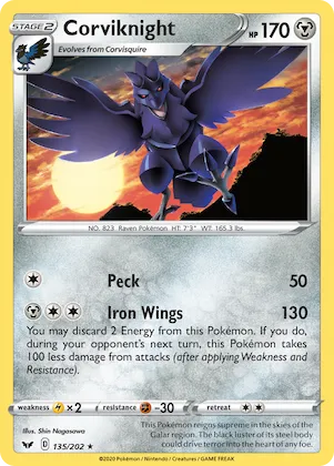 Corviknight #135 – Sword & Shield