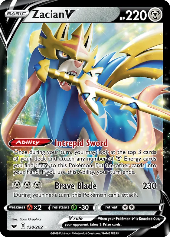 Zacian V #138 – Sword & Shield