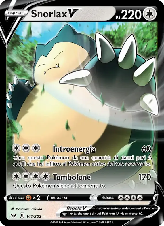 Snorlax V 141 – Spada e Scudo