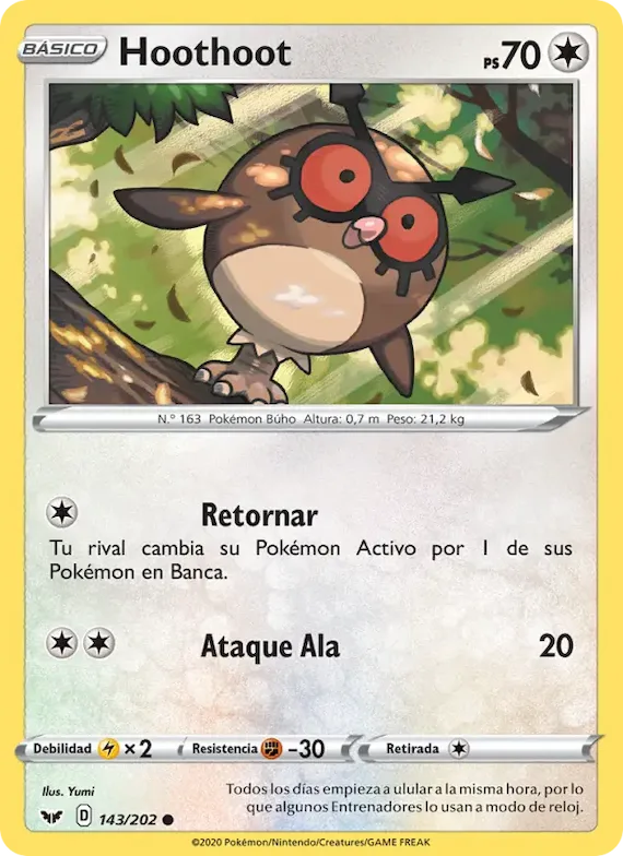 Hoothoot 143 – Espada y Escudo