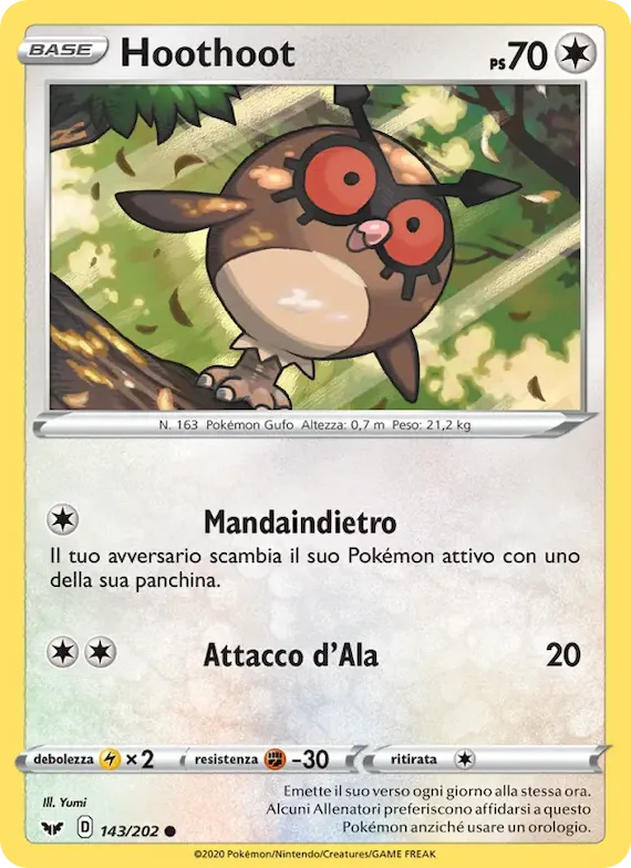 Hoothoot 143 – Spada e Scudo