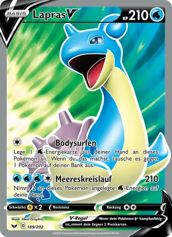 Lapras V 189 – Schwert & Schild