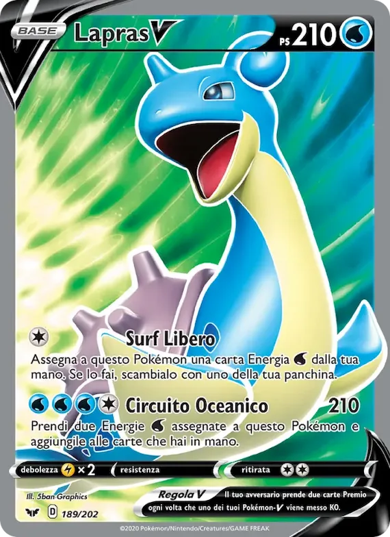 Lapras V 189 – Spada e Scudo
