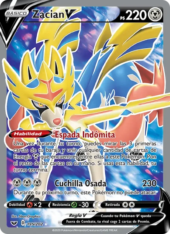 Zacian V 195 – Espada y Escudo