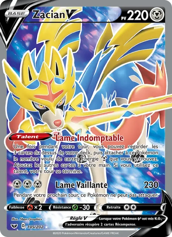 Zacian V 195 – Épée et Bouclier