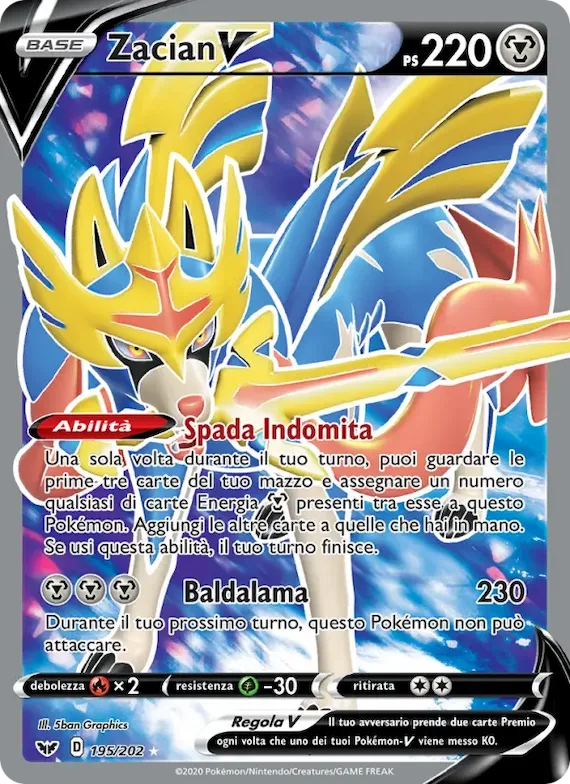 Zacian V 195 – Spada e Scudo
