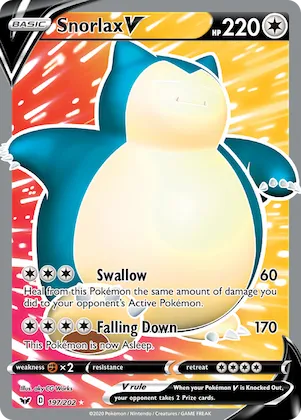 Snorlax V #197 – Sword & Shield