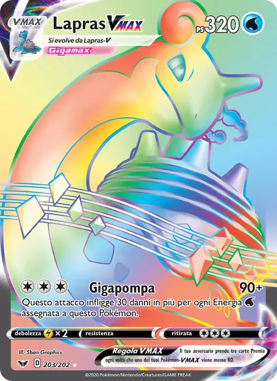 Lapras VMAX 203 – Spada e Scudo