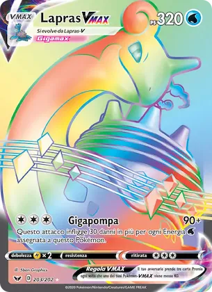 Lapras VMAX 203 – Spada e Scudo
