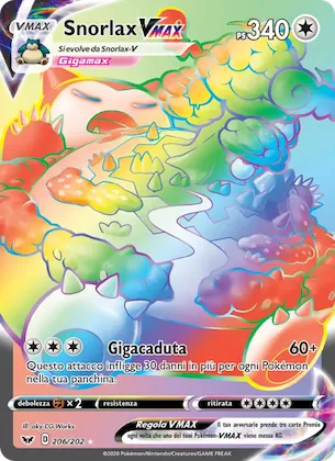 Snorlax VMAX 206 – Spada e Scudo
