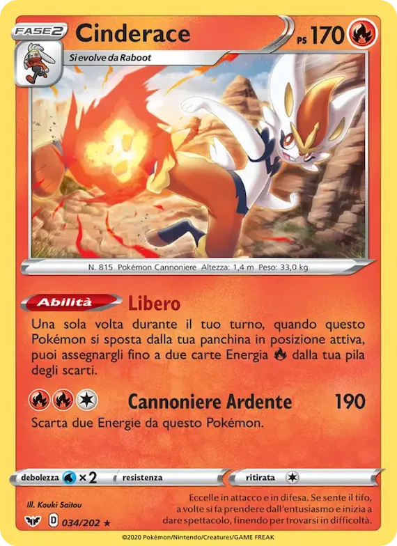 Cinderace 34 – Spada e Scudo