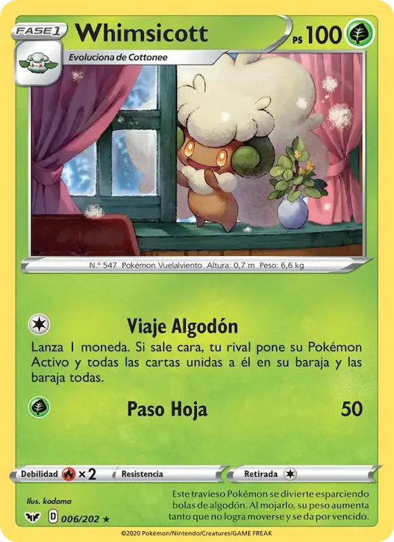Whimsicott 6 – Espada y Escudo
