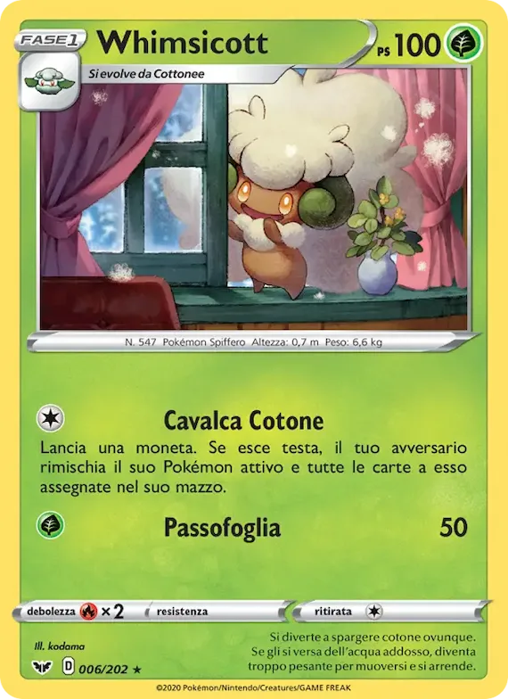 Whimsicott 6 – Spada e Scudo