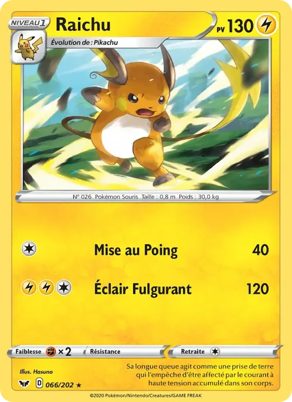 Raichu 66 – Épée et Bouclier