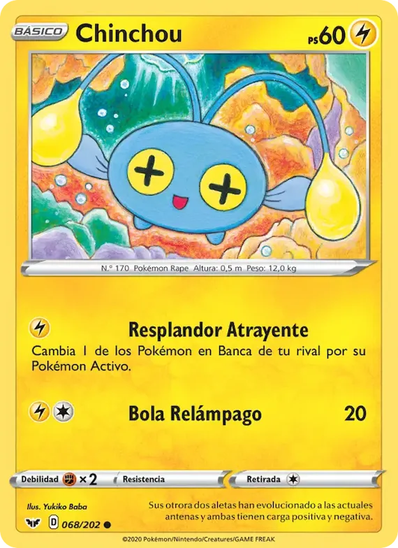Chinchou 68 – Espada y Escudo