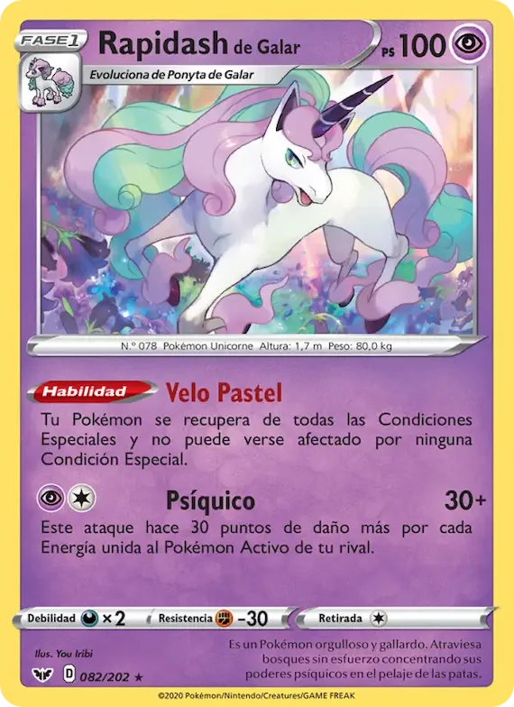 Rapidash de Galar 82 – Espada y Escudo