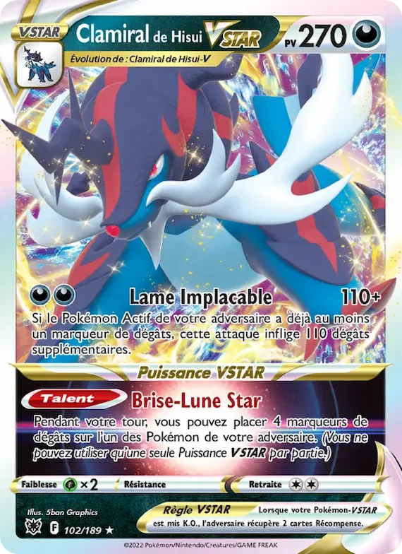 Clamiral de Hisui VSTAR 102 – Astres Radieux